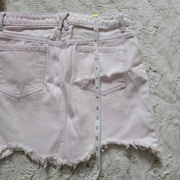 ✨️CL Le Lis Lavender Purple Raw Curve Hem Full Zip Up Cotton Skirt Size S - Picture 11 of 12